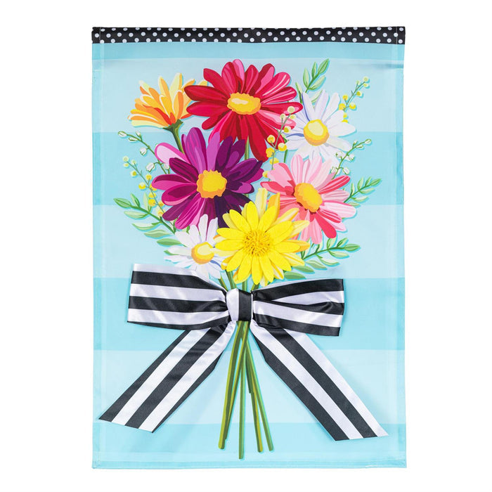 Daisy Bow Bouquet Garden Flag