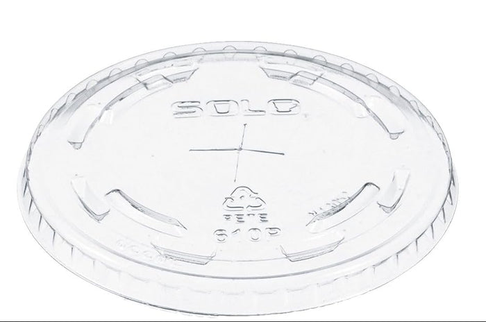 Dart Container - 10 Oz Clear PET Flat Straw Slotted Lid for Plastic Cups, 1000/cs - 610TS