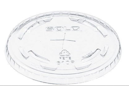 Dart Container - 10 Oz Clear PET Flat Straw Slotted Lid for Plastic Cups, 1000/cs - 610TS