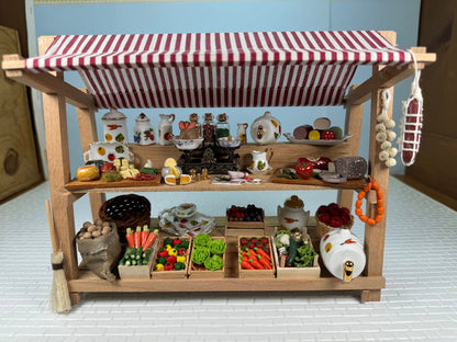 Decorated Farmers Market Display Reutter Porcelain Germany