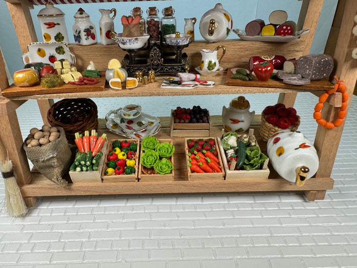 Decorated Farmers Market Display Reutter Porcelain Germany