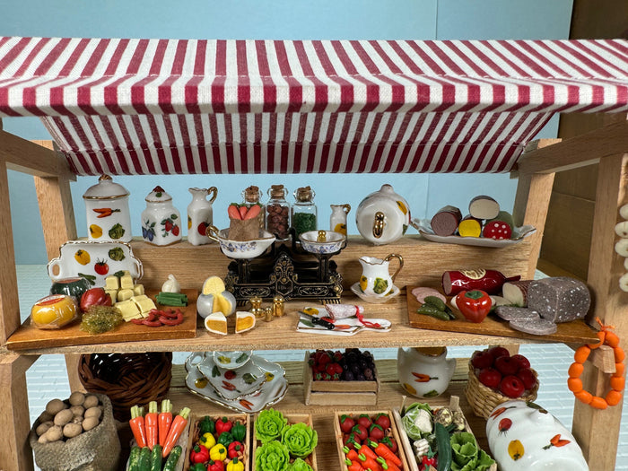 Decorated Farmers Market Display Reutter Porcelain Germany