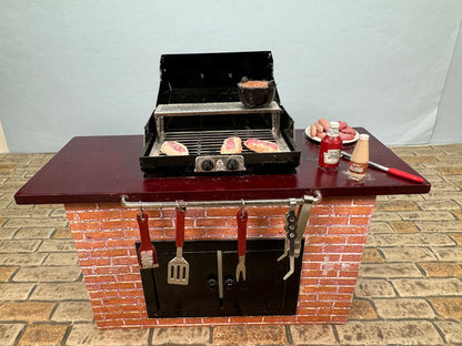 Decorated Outdoor BBQ Grill Reutter Porcelain Germany