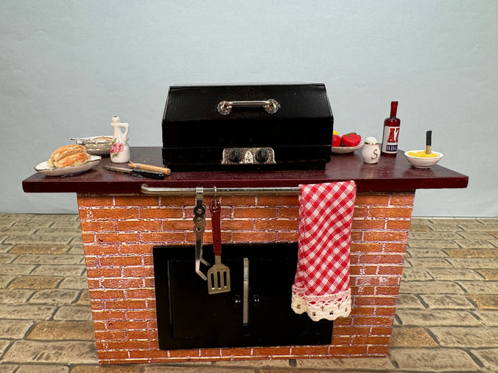 Decorated Outdoor BBQ Grill Reutter Porcelain Germany
