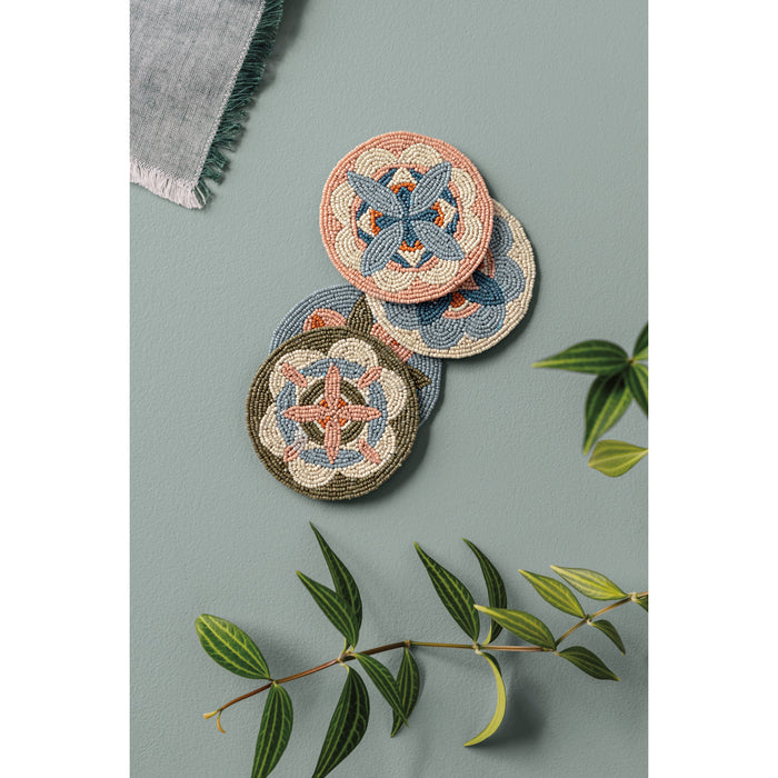 Disco Formation Beaded Coasters - Set of 4