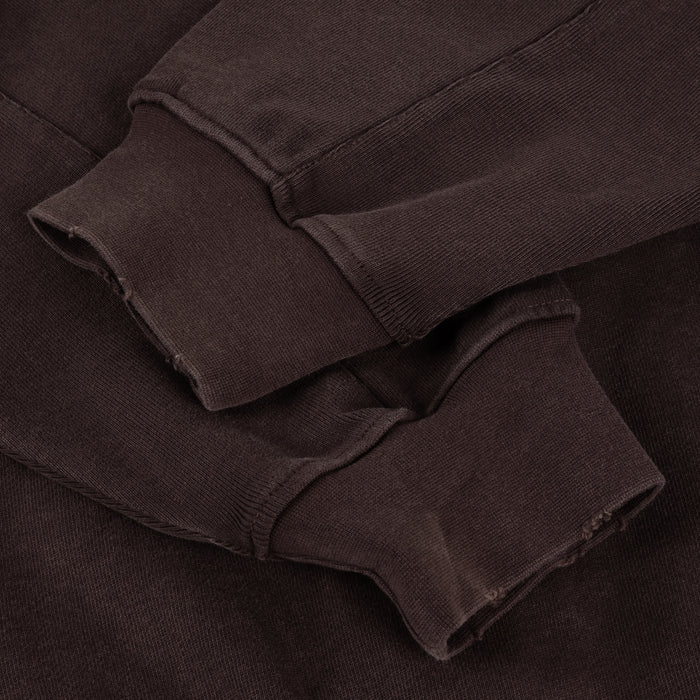 Distressed Terry Zip Hoodie
