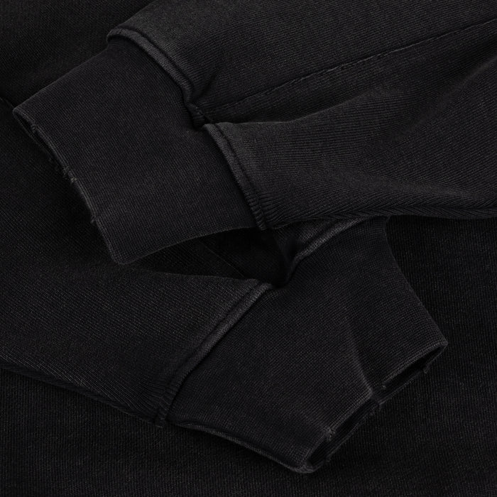 Distressed Terry Zip Hoodie