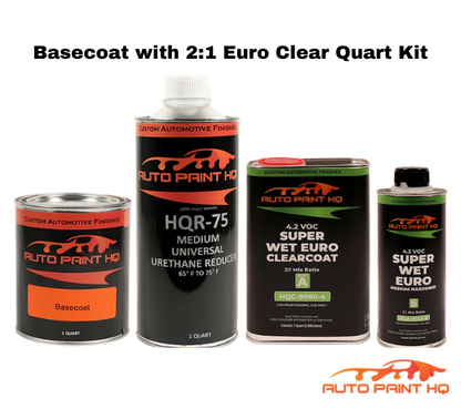 Dodge PBE Butane Blue Basecoat Clearcoat Quart Complete Paint Kit