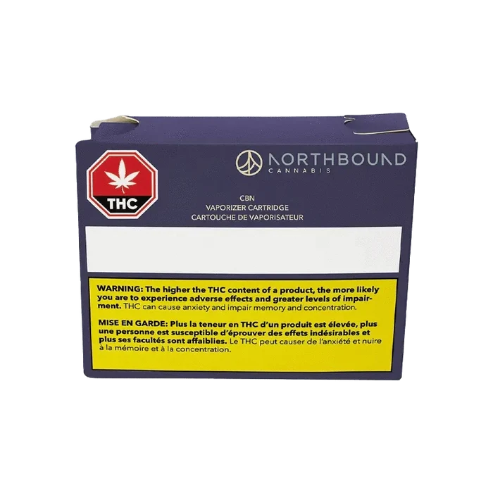 Front view of the Dosidos x Purple Punch CBN Vape Cartridge with bold branding against a stark white background.