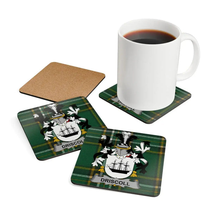 Driscoll Family Crest Design Square Coaster