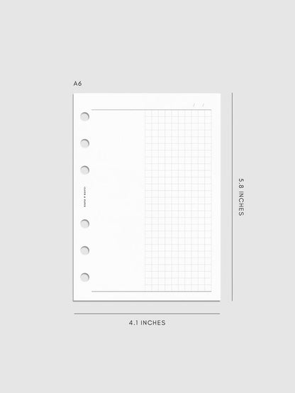 Digital mockup of insert in A6.