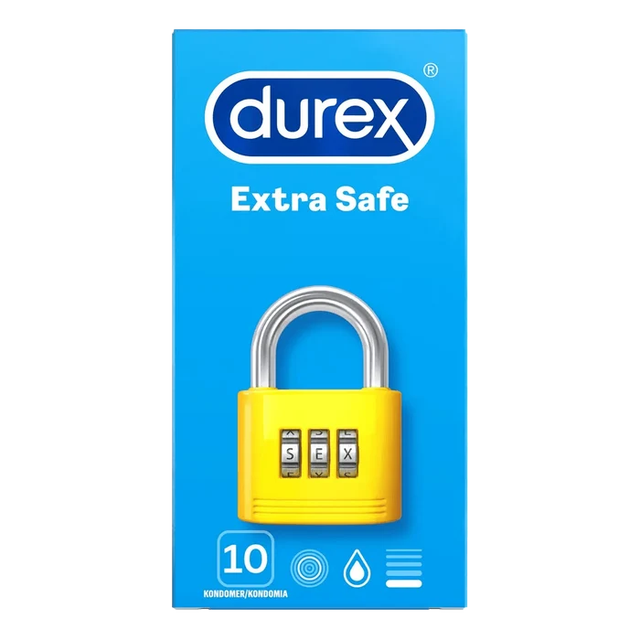 Durex Extra Safe kondomer 10-pakning