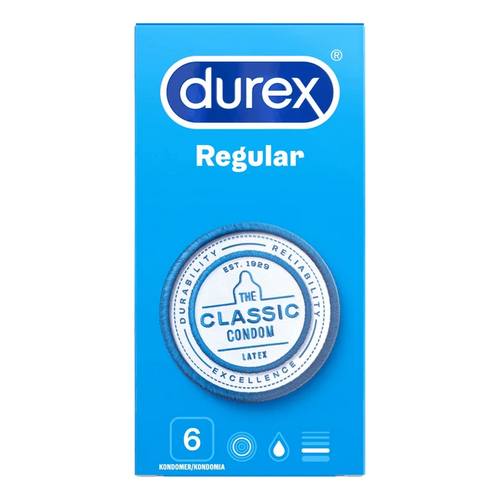 Durex Regular kondomer 6-pakning