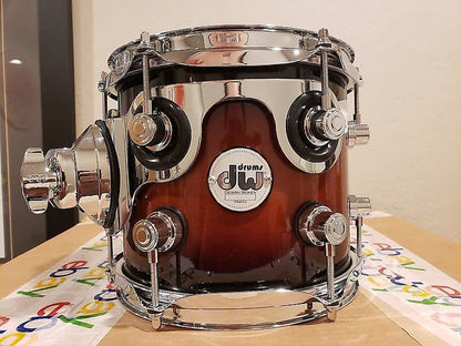 DW DDLG0708STTB Design Series 7x8" Rack Tom in Tobacco Burst Lacquer