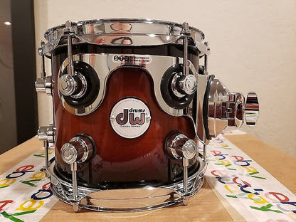 DW DDLG0708STTB Design Series 7x8" Rack Tom in Tobacco Burst Lacquer