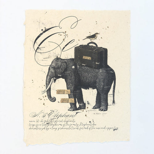 "E" Artisan Alphabet Print