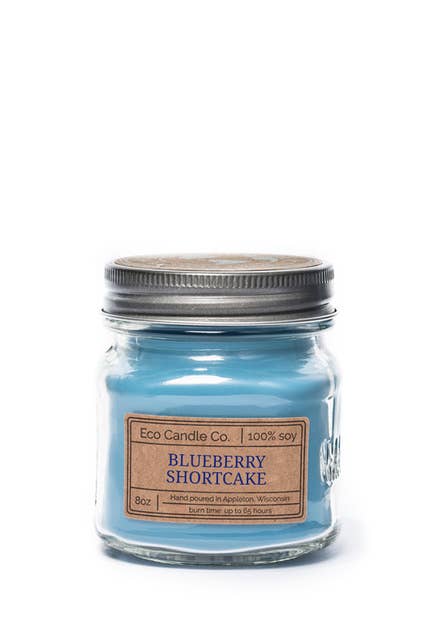 Eco Candle Company - 8oz mason BLUEBERRY SHORTCAKE *NEW!