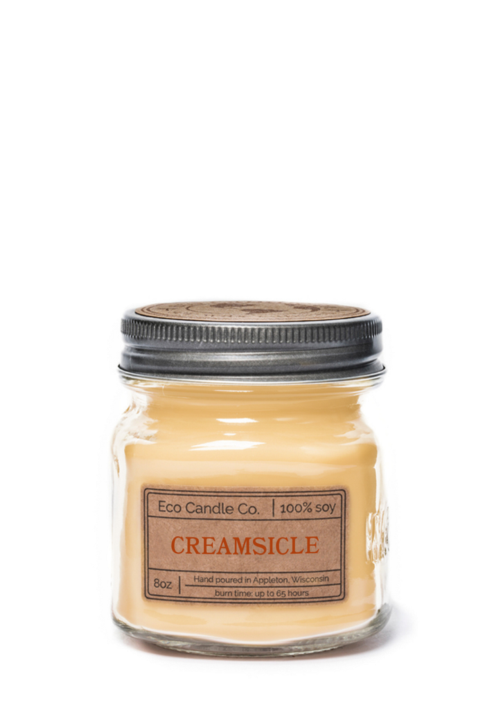 Eco Candle Company - 8oz mason CREAMSICLE *NEW!