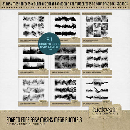 Edge to Edge Easy Masks Mega Digital Scrapbook Bundle 3