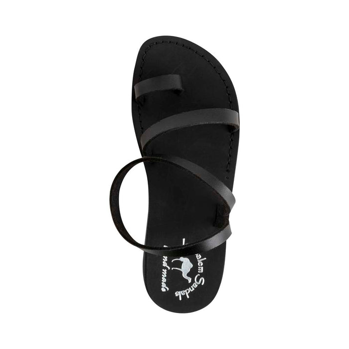 Ella - Vegan Leather Sandal | Black up view