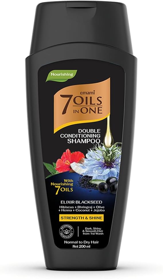 Emami 7 Oils Hair Shampoo With Elixir Blackseed 200ml