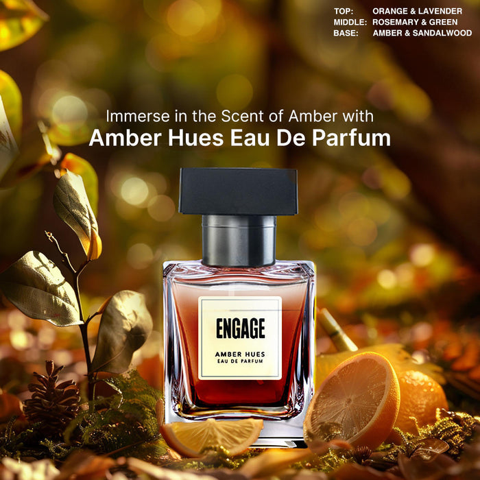 Engage Gift - Exquisite Collection Luxury Grooming Set for Men, Amber Hues Eau De Parfum (50ml), Amber Hues Shower Gel (100ml), Amber Hues Face Wash (100ml), Combo Set of 3, Gift For Men, Anniversary Gift, Birthday Gift_3