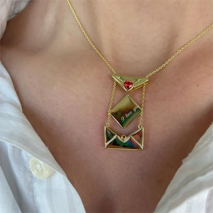 Envelope Heart Necklace 🇬🇧
