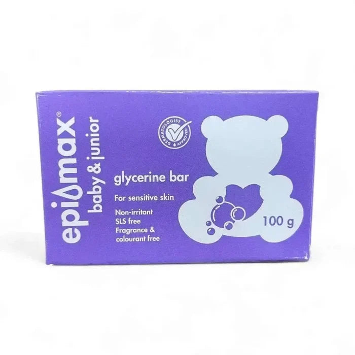 Epimax Baby & Junior Glycerine Bar 100g gentle SLS-free soap for sensitive baby skin