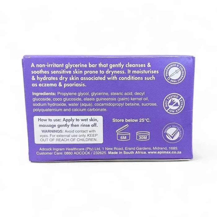 Epimax Baby & Junior Glycerine Bar 100g gentle, SLS-free soap for sensitive baby skin