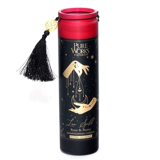 Esoteric- Love Spell Tall Candle - Rose & Peony