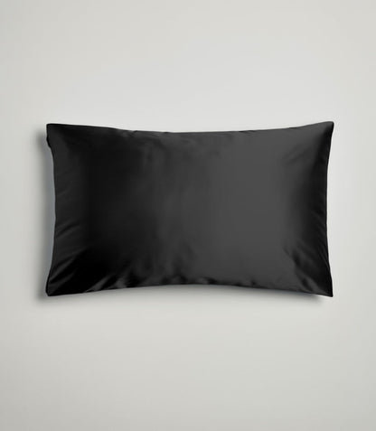 100% Pure Silk Essential Pillowslip with invisible zip closure in Black