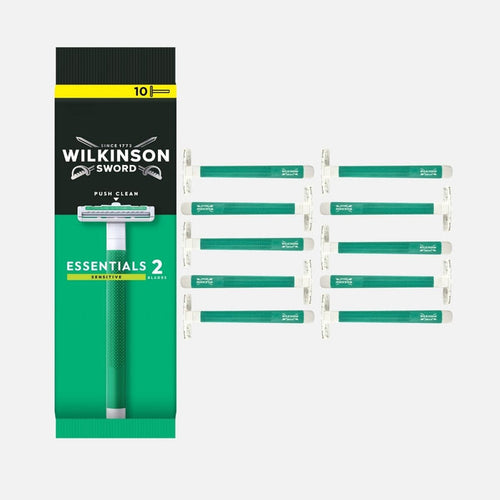 Essentials 2 Sensitive Disposable Razor - 10 pack