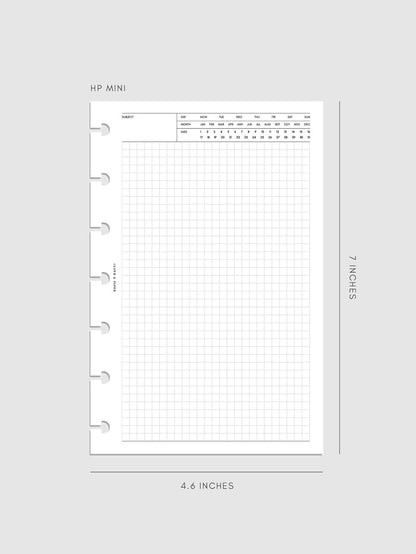 Executive Note Inserts | Graph Paper HP mini