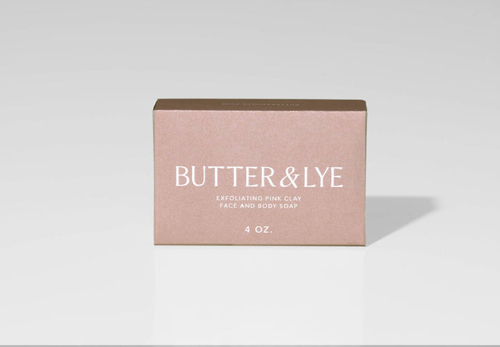 Exfoliating Pink Clay Face and Body Soap | Butter & Lye
