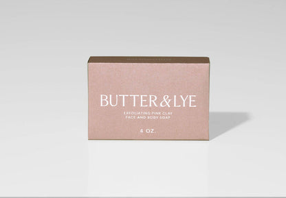 Exfoliating Pink Clay Face and Body Soap | Butter & Lye