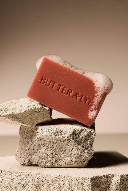 Exfoliating Pink Clay Face and Body Soap | Butter & Lye