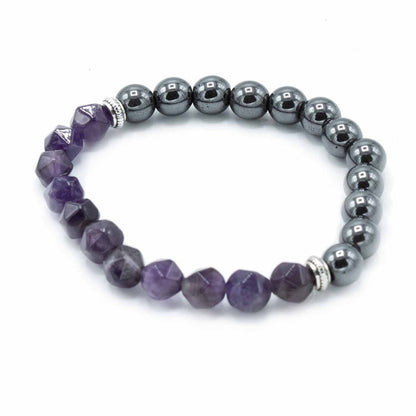 Faceted Gemstone Bracelet - Magnetic Amethyst 🇬🇧
