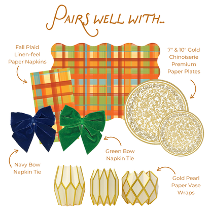 Fall Plaid Paper Guest Towel Napkins