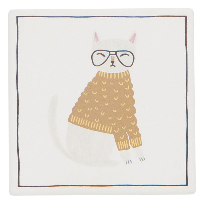 Feline Fine Soak Up Coaster - Set of 4
