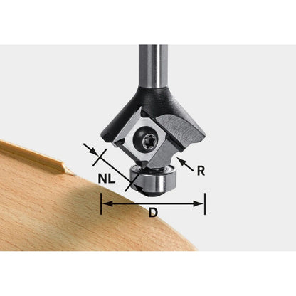 Festool Radius Router Bit S8 HW R1,5 D28 KL12,7 MFK