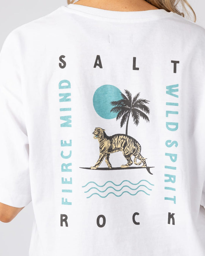 Fierce Mind Womens Short Sleeve T-Shirt In White