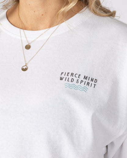 Fierce Mind Womens Short Sleeve T-Shirt In White