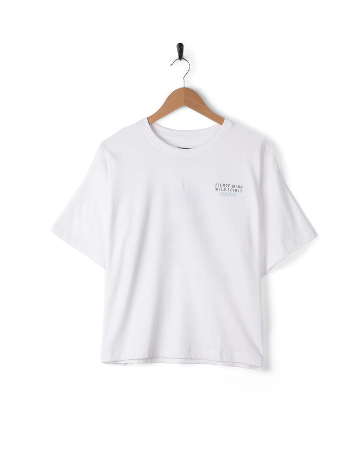 Fierce Mind Womens Short Sleeve T-Shirt In White