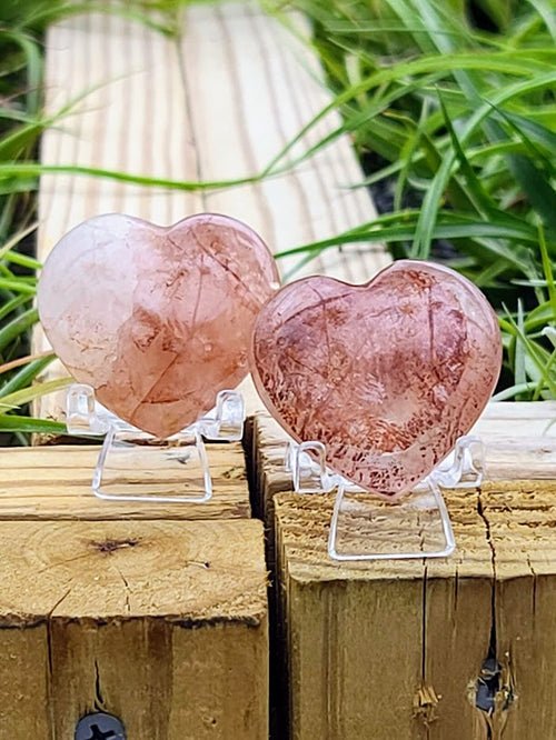 Fire Quartz Crystal Heart