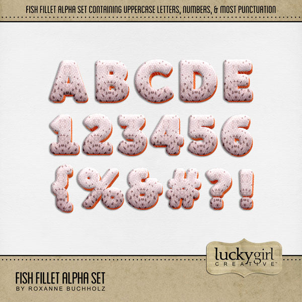 Showcase your favorite food, meals, restaurants, recipes, and cookbook favorites with these fun digital scrapbooking alphabet letters, numbers, and punctuation by Lucky Girl Creative digital art great for creating one-of-a-kind page titles. Great for healthy meals, outings to the grocery store, camping trips, and fishing excursions, too!