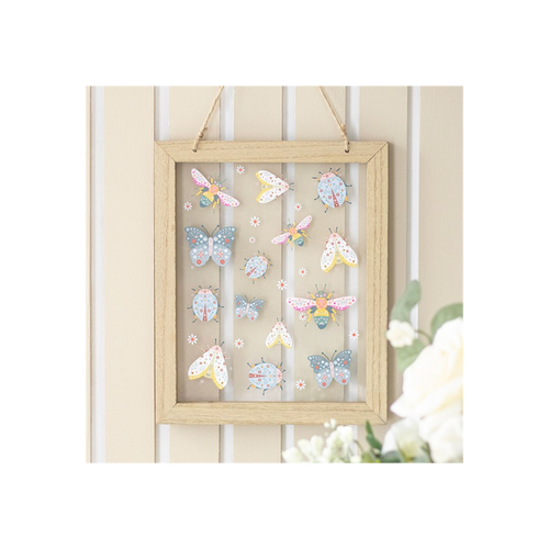 Floral Bug Print Glass Wall Hanging 🇬🇧