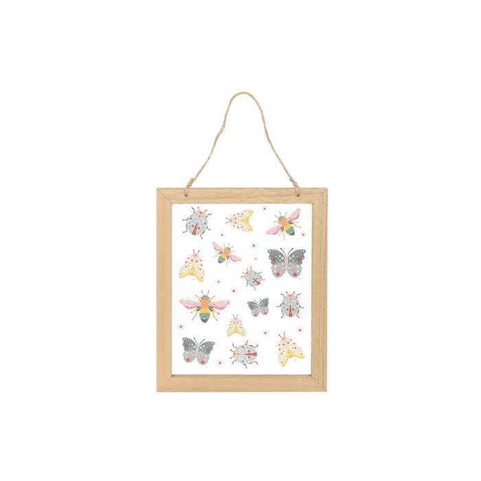 Floral Bug Print Glass Wall Hanging 🇬🇧