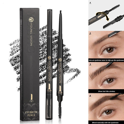 🌿FogSense™ 3-In-1 Waterproof Eyebrow Pencil – Smudge Proof Natural Brow Definer