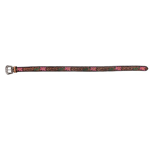 Fort Worth Tooled Belt - Cactus Flowers