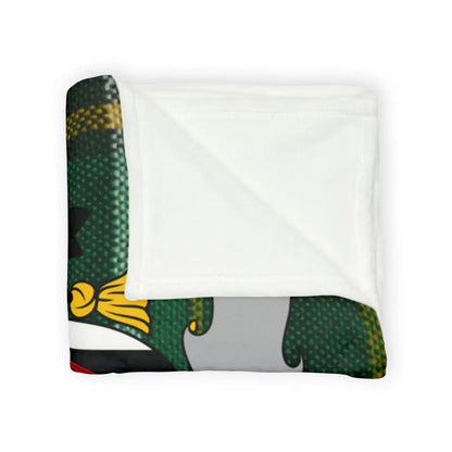 Vibrant Green and Yellow Patterned Blanket